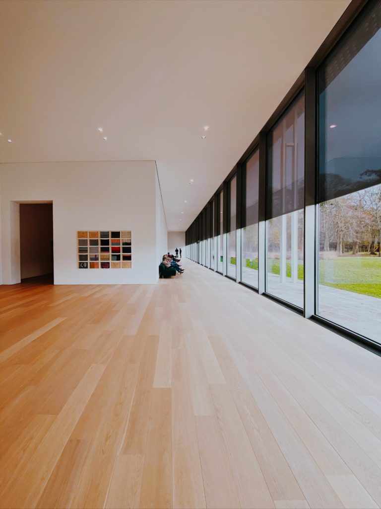 A large and pristine wood floor that was properly measured with a pinless moisture meter during installation