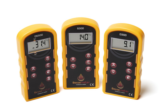 The Bessemeter DS500, S300, and D300 wood moisture meters