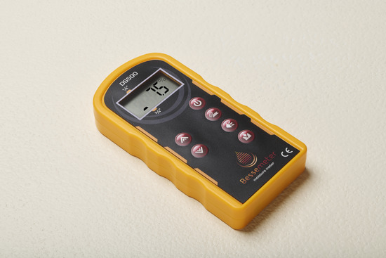 A yellow Bessemeter wood moisture meter