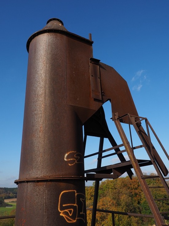 The furnace shaft of a wood kiln