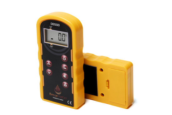 Two Bessemeter DS500 wood moisture meters for checking wood that has air dried