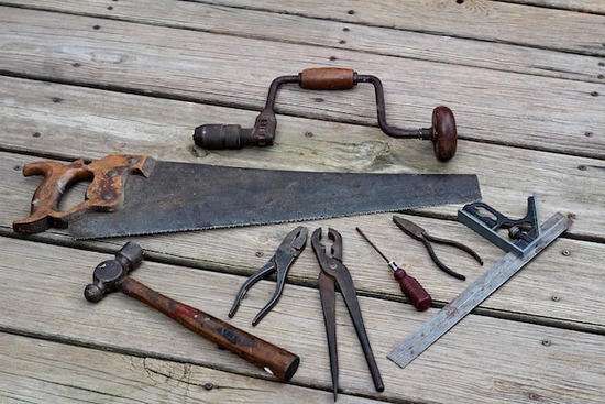 Rusty woodworker's tools