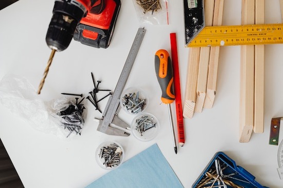 Woodworking tools on a table