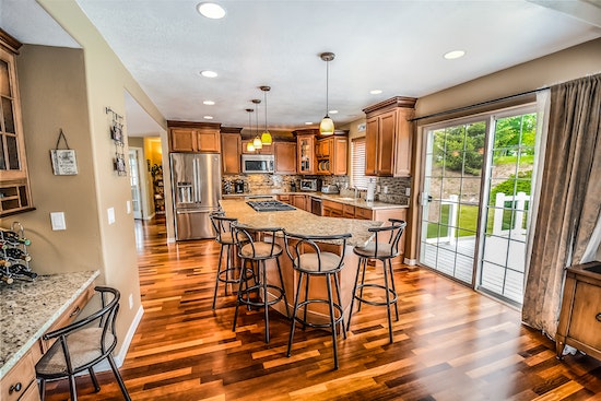 A hardwood floor that shines after being refinished