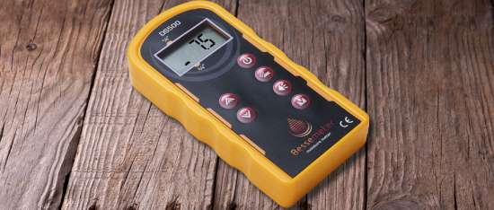A moisture meter for measuring the moisture content of wood framing