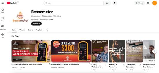 Bessemeter's YouTube home page
