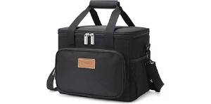 A black cooler tote