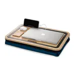 Wooden lap desk with phone compartment