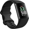 A black Fitbit watch