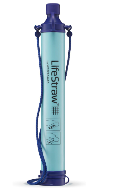 A LifeStraw water filter