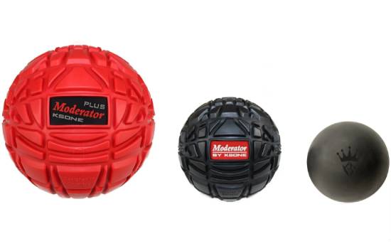 Set of different-sized massage balls